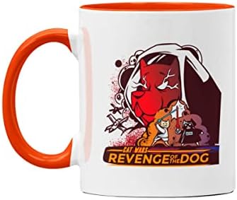 Caneca Cat Wars The Vet Geek Nerd Branca com Alça Laranja