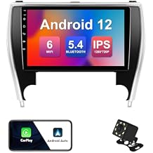 2+32G 10.1-inch Android 12 Car Stereo for Toyota Camry 2015-2017 IPS Touchscreen Screen Car Radio with Carplay & Android Auto Support Backup Camera GPS FM Navi BT SWC