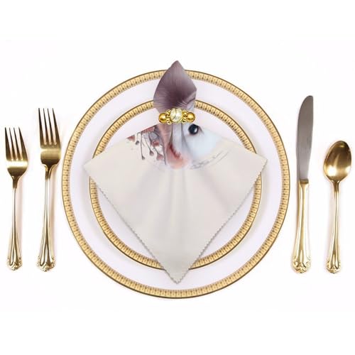 Servilletas de tela de hurón lavables y duraderas para cocina y comedor 4
