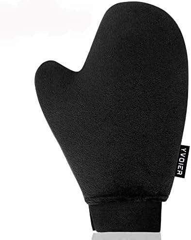 Yvoier Self Tanning Mitt Applicator - Elastic Wrist Tan Mitt Applicator Microfibre Tanning Lotion Applicator Self Tanning Glove Sunless Tanning Mitt Streak Free Tan for Tanner Spray Mousse Lotions