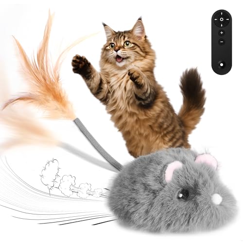 Cat Mouse Toy Remote Control Cat Toy Moving Interactive Cat Toys ...