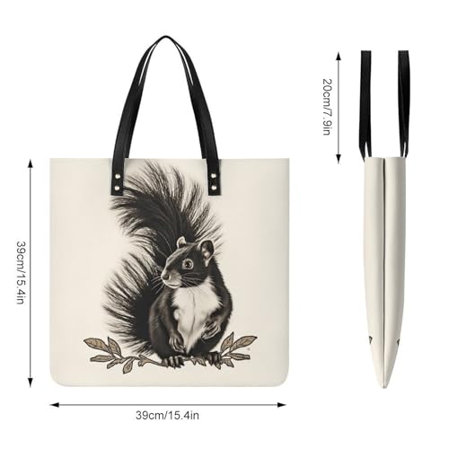 Sac à main pour le travail et les voyages en cuir souple SkunkTrendy - 4