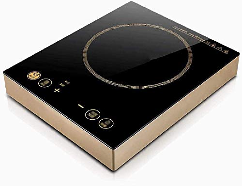 Induktionsherd Haushalt und Gewerbe mit hohen Leistung 3500W Elektroherd, Schwarze Kristalltafel 240MM große Spule, Kindersicherung Schutz