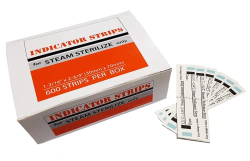 AmeriCan Goods 600/Bx Autoclave Sterilization Indicator Strips for Steam Sterilize 1 3/16” x 2 ¾”, Steam Indicator Strips Confirms Successful Sterilization
