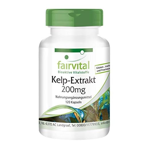 Kelpextrakt 200 mg - HÖG DOS - vegan - 120 kapslar - 300 µg jod från bruna alger
