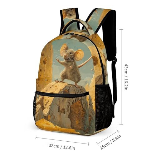 Cheese Backpack for Travel, Ultra Durable Small Bookbag Lightweight Daypack for Women Men2