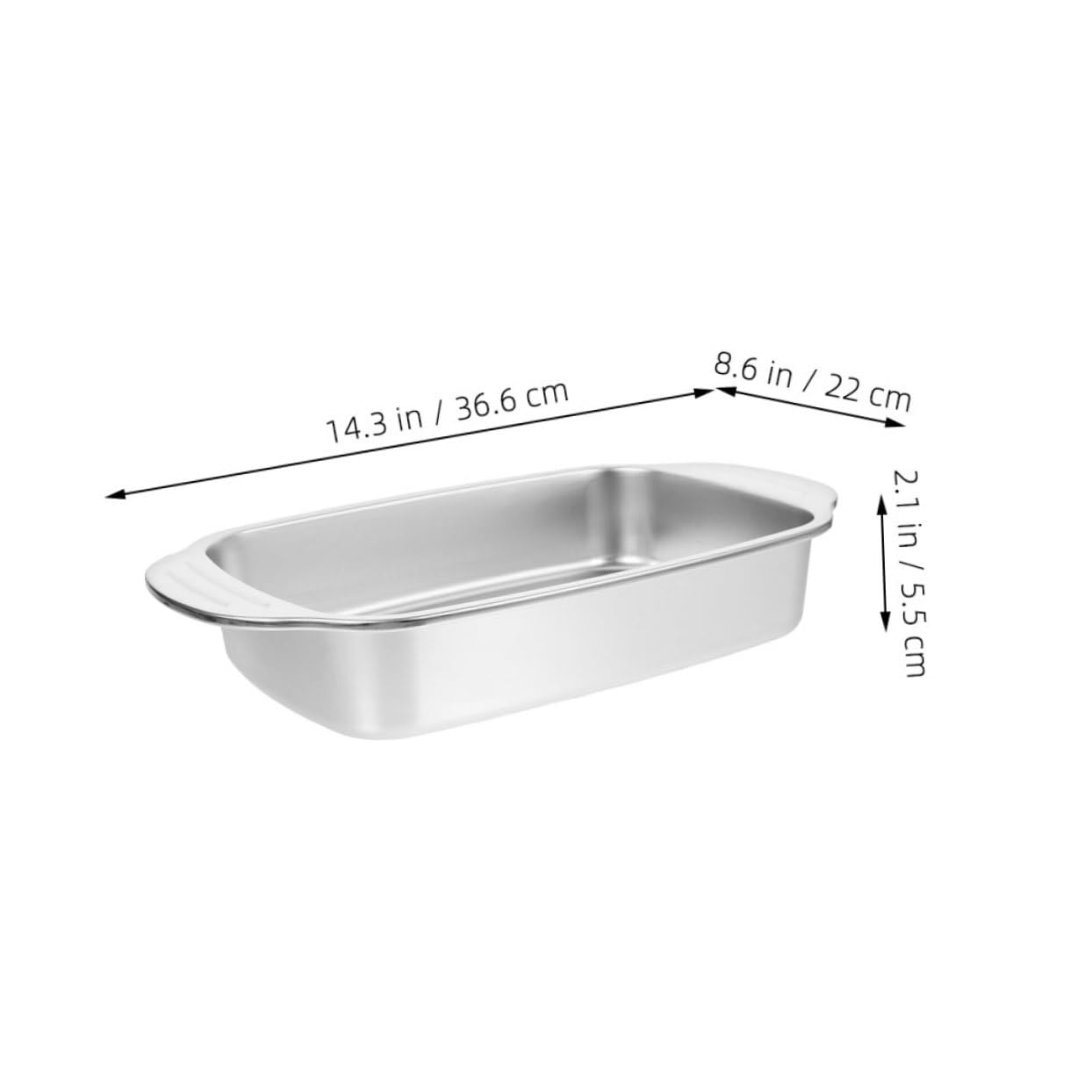 CORHAD Stainless Steel Roasting Tray for Fish Lobsters Portable Rectangular Serving Pan Durable Easy to Clean for Home and Commercial Use