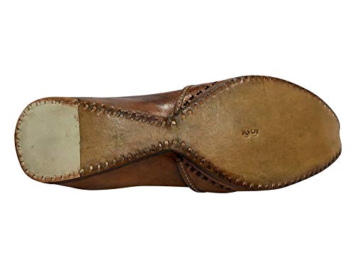 Brown Maharaja Look Old Mens Shoes Khussa Mojari Punjabi Jutti Ethnic Hobo4