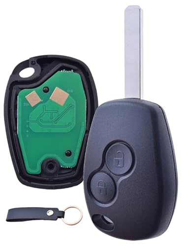 ANGOFIZ Clé Vierge ID46 Electronique à Programmer 2 Boutons Compatible avec Renault Clio...