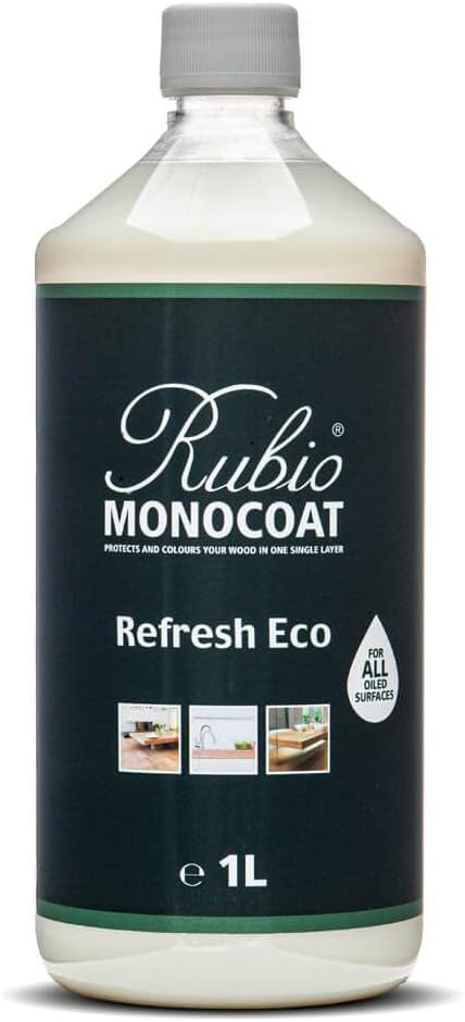 Rubio Monocoat Refresh Eco, 1,000 ft² | Clear Wood Maintenance Spray for Indoor Use | Ready-to-Use Treatment for Wood Tables, Cabinets & Furniture Treated with Oil | 1 Liter