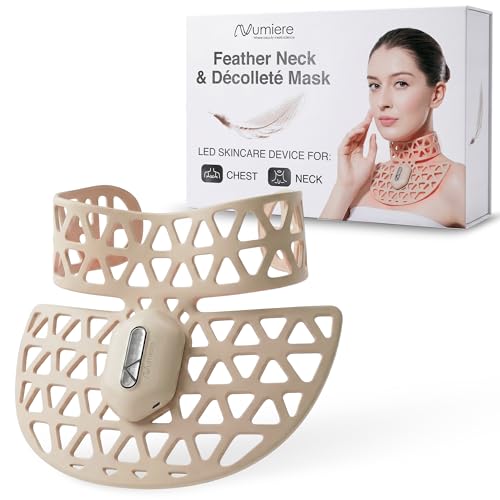 Numiere Feather LED Neck Mask – Lightweight Red, Amber & NIR Light Device for Neck and Décolleté