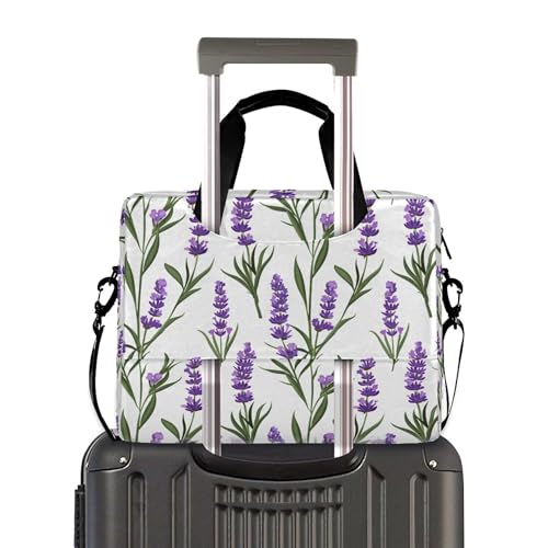 Maletín para portátil con estampado floral lavanda, 13-15.6 pulg miniatura 3