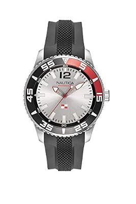 Nautica Orologio Casual Analogico Quarz Unisex Adulto Nero, con Cinturino in Silicone NAPPBP904
