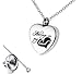 DEESOSPRO® en acier inoxydable Memorial classique coeur pendentif crémation urne souvenir collier bijoux avec Kit de remplissage, coeur