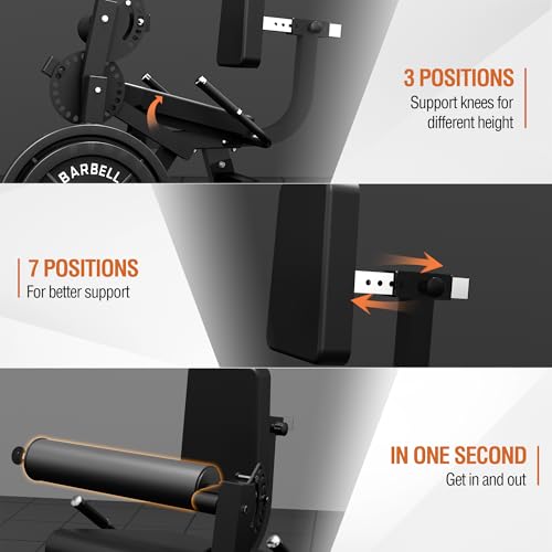 GMWD Leg Extension and Curl Machine, Lower Body Special Leg Machine, Adjustable Leg Exercise Bench with Plate Loaded, Leg Rotary Extension for Thigh, Home Gym Weight Machine