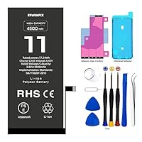 KERID Batterie pour iPhone 11 4500mAh Batterie de Remplacement Haute capacité 0 Cycle avec Kits d'outils de réparation Professionnels et adhésif pour modèle A2111, A2221, A2223