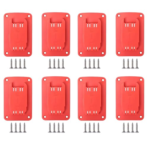 TRUSTLIONTEK 8 Pcs Universal Tool Holders Wall Mount Compatible with M18 18V tools Also Compatible with Dewalt 12V and 20V Tools(with screws)