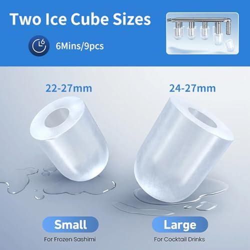 Fabricadora de hielo portátil de acero inoxidable 220V miniatura 2