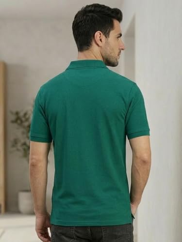 Image of Lux Cozi Men's Cotton Solid Polo Tshirt | Collar Tshirts | Half Sleeves | Stylish & Premium All Day Wear | Pack of 1