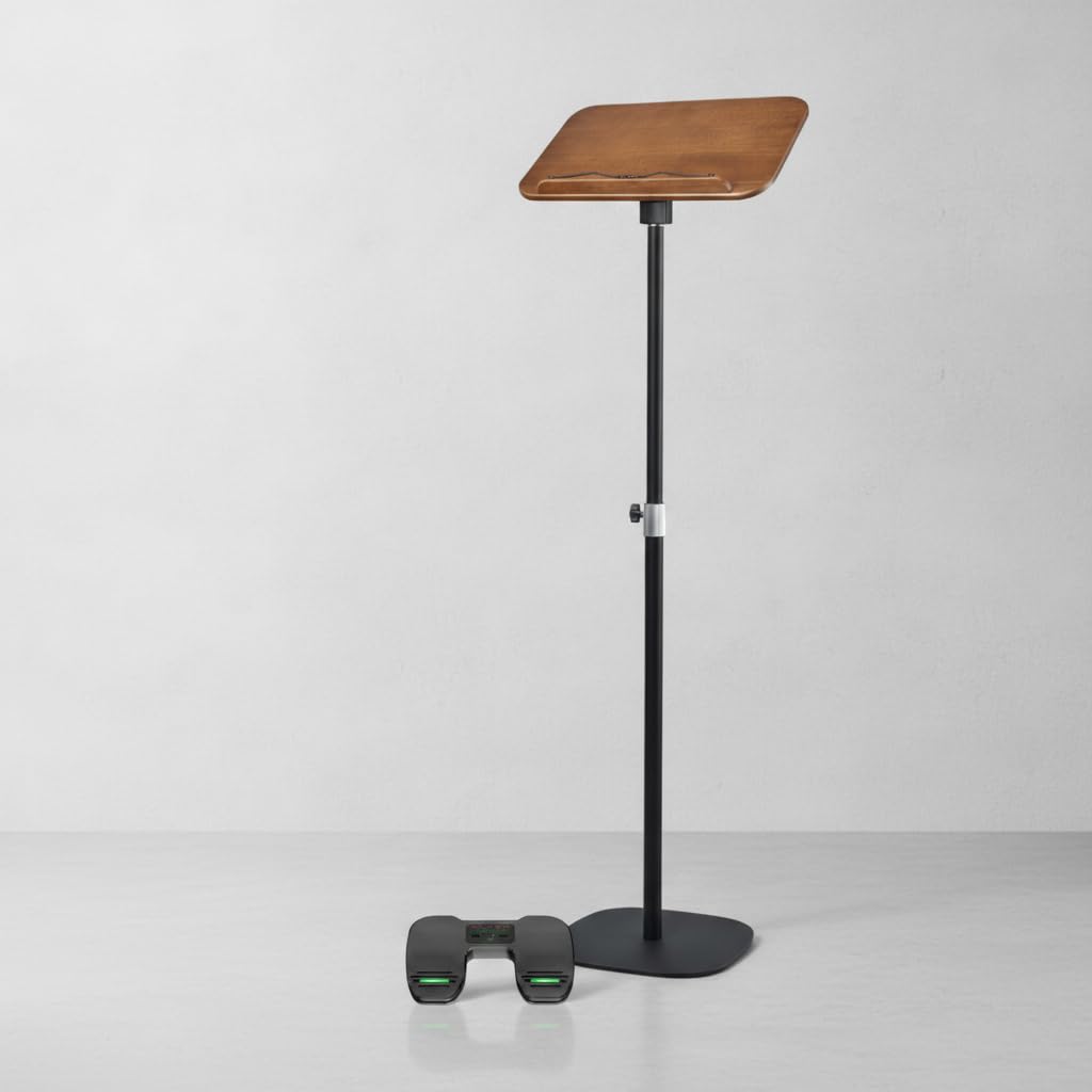 predolo Atril de Lectura Ajustable con Pomo para Pasar Páginas de Madera y Acero al Carbono para Músicos Lectores y Oficinistas Adecuado para Uso en Casa y