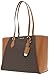 Michael Kors Women's Taryn Large Multi-Functional Top-Zip Tote Bag, Gold-Tone Hardware/Brown/Acorn