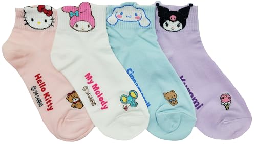 Image of JJMax Women's Kitty Cute Cartoon Cotton Blend Ankle Socks Sets