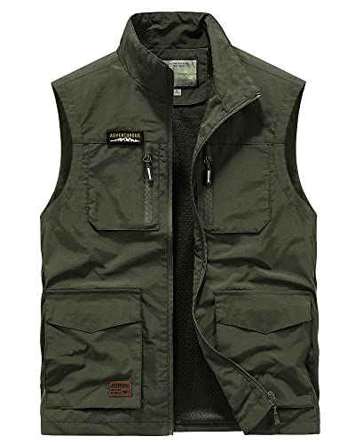 FULUJIDI Outdoor Weste Mit Vielen Taschen - Anglerweste Aus Baumwolle