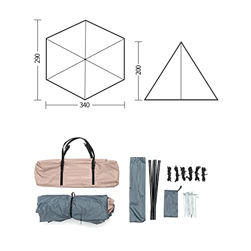 Outdoor Indiase Tipi Tent Ultralight Piramide Tipi Tenten Voor Backpacken, Kamperen, Wandelen, Bushcraft, Reizen, Winter Familie Camping - Afbeelding 7