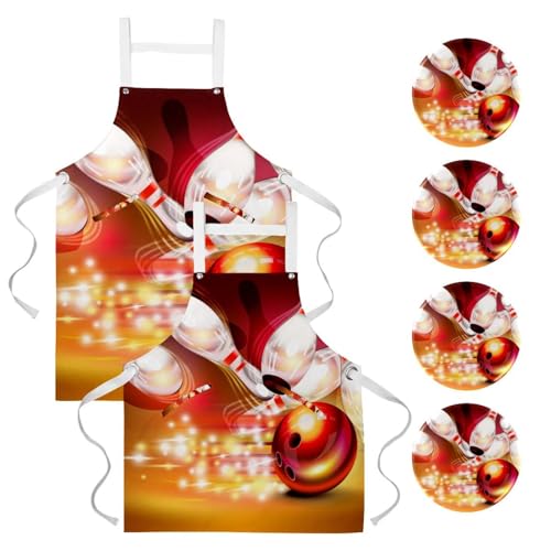 Tablier de cuisine et de serveuse lot de 2 pour bistrot bar