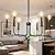Phaosio Farmhouse Chandelier, 6-Light Metal Hanging Ceiling Light Fixture for Dining Room, Kitchen Island, Living Room, Entryway, Foyer-Matte Black