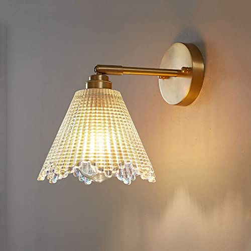 Lámpara de pared de cobre E27 moderna ideal para el cabecero del dormitorio o lectura