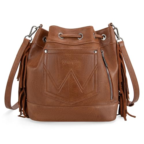 Wrangler Hobo Bags for Women Designer Aztec Bucket Purses Western Tapestry Shoulder Handbags2
