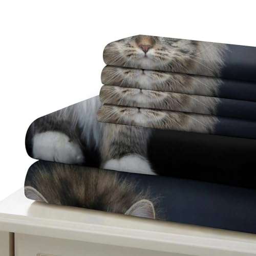Parure de lit chat 3D respirante, la solution contre les allergies en microfibre résistante - 7