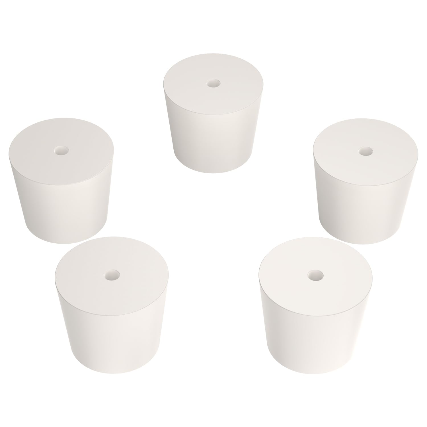 stonylab Solid Rubber Stopper with Single Hole, 5-Pack 8# Air-Tight Control Tapered Lab Seal Stopper — Amazon image 8