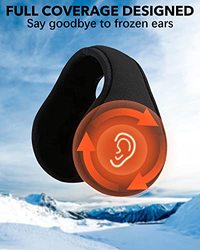Venswell Winter Ear Muffs For Men Women Fleece Ear Warmers For Cold Weather Running-Behind The Head Earmuffs Adjustable #TOP4