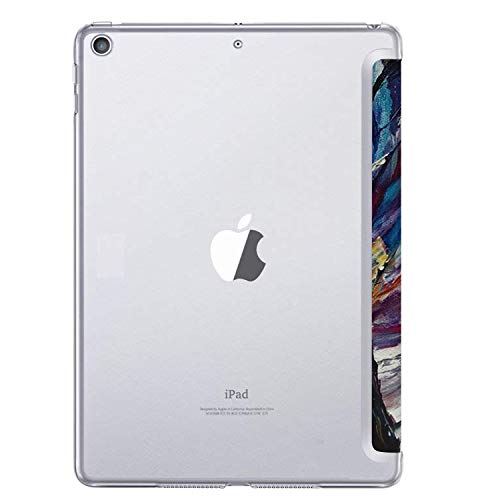 Image of DuraSafe Cases iPad PRO 12.9 2 Gen 2017 [ iPad 12.9 Inch 2nd ] A1670 A1671 MQDC2HN /A MQDD2HN /A MQDA2HN /A MP6H2HN /A Trifold Printed Hard Smart PC Transparent Back Cover - Color Emblem