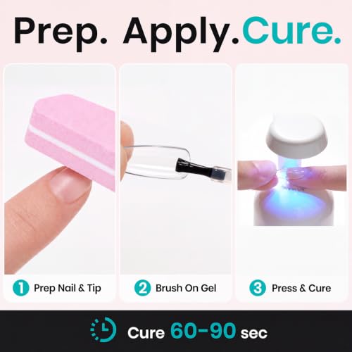 Image of Beetles Gel Polish 2Pcs 15ml Nail Glue Kit for Acrylic Nails | 5 in 1 Super Strong Brush in Nail Gel Glue for False Nails Tips and Gel Nail Polish Led Lamp Required