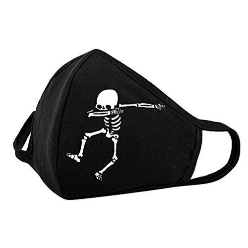 Umitay Reusable Balaclava Halloween Skull Printed Facial Decorations Bandanas Lightweight Funny Skeleton Scarf for Women and Men