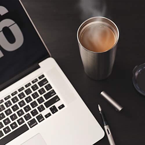 Domicare 20Oz Stainless Steel Tumbler Bulk With Lid, Double Wall Vacuum Insulated Travel Mug, Powder Coated Coffee Cup, Stainless Steel, 8 Pack #TOP6