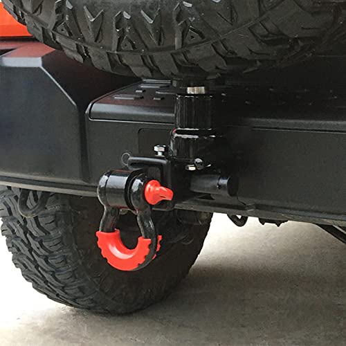 Shackle Hitch Receiver 2", 3/4" D Ring Shackle 42,000Ibs Break Strength With 5/8" Screw Pin Kit For Tow Strap Winch Off Road Vehicle Recovery #TOP4