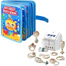 3 Staged Teething Toys + 16 in 1 Busy Book