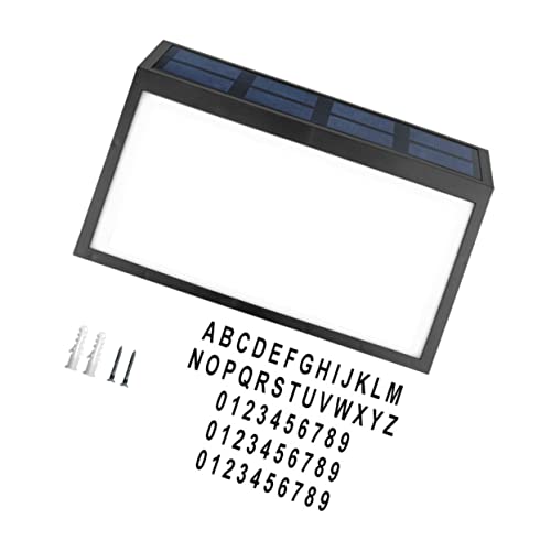 jojofuny 1ensemble Plaque De Numéro De Maison Solaire Étanche Avec Éclairage Led Adresse Lumineuse Pour Extérieur Facile à Installer Et Résistante Aux Intempéries