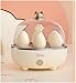 Caldera de huevo raxinbang Hervidor de huevos al vapor, pequeños electrodomésticos de cocina, hervidor de huevos multifuncional para el hogar, hervidores de huevos pequeños con apagado automático (col