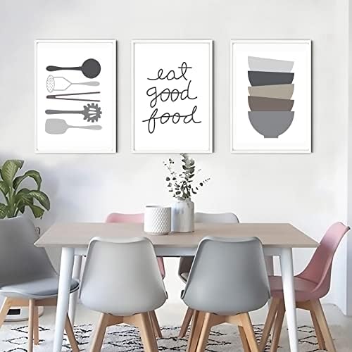 Amazon.com: ArtbyHannah 10x10 Framed Kitchen Wall Art Decor with Black ...