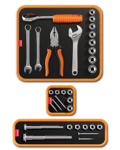 Image of 3-PCS Flexible Magnetic Tool Mat Set, Magnetic Organizer for Tools, Screws, Nuts & Metal Parts, Scratch-Free Design for Garage, Workshop & Auto Repair, Mechanic Gifts