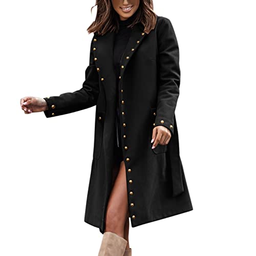 KAQQ Damen Steppjacke,Strickjacken Damen Lang,Jacke GrüN,Schaffell Jacke...