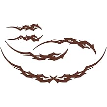 Acoustic Tribal Edging Guitar Decal Sticker Pack. Fits All Guitars. Colour Choices. Brown