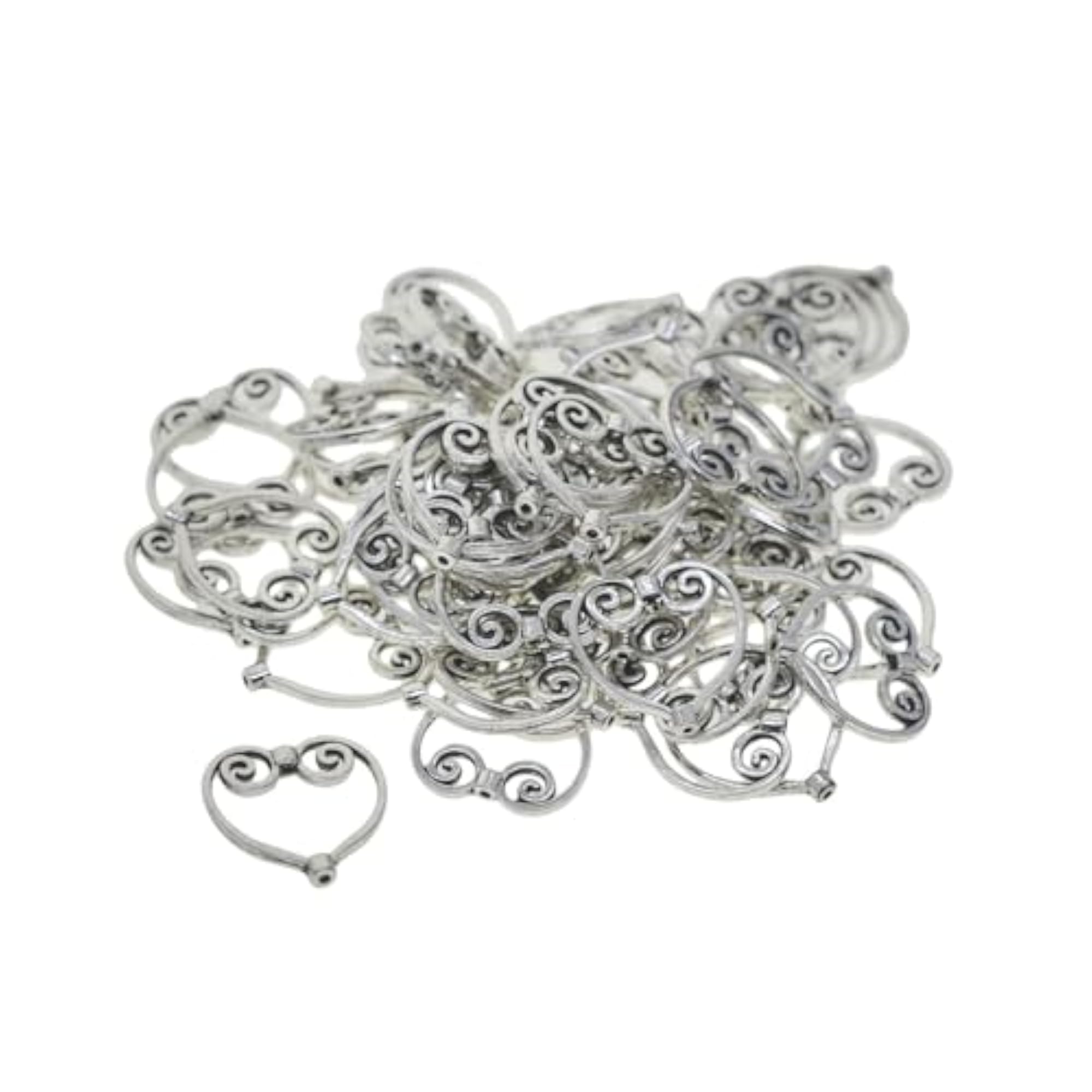 50Pcs Lovely Heart Beads Charms for Bracelet Graduation Gift