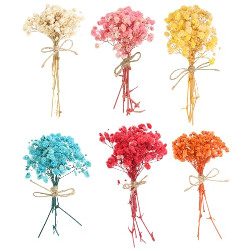 Mini Ramo de Flores Secas PATIKIL 6 Piezas Multicolor miniatura 1