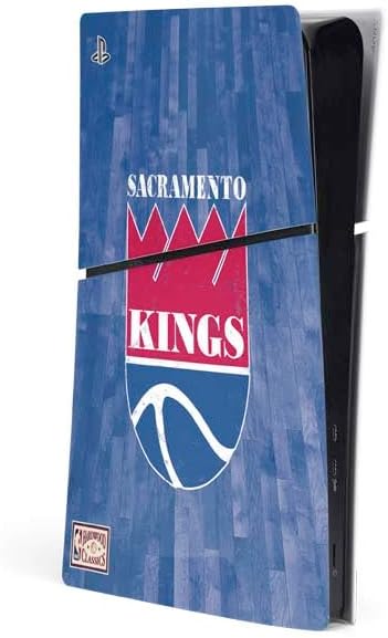 Skinit Decal Gaming Skin Compatible with PS5 Slim Digital Edition Console - Officially Licensed NBA Sacramento Kings Hardwood Classics Design